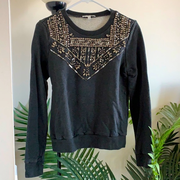 Rebecca Minkoff Sweatshirt with Beaded Chest - Picture 1 of 5